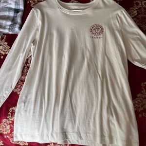 L vans beige colored long sleeve shirt w/design